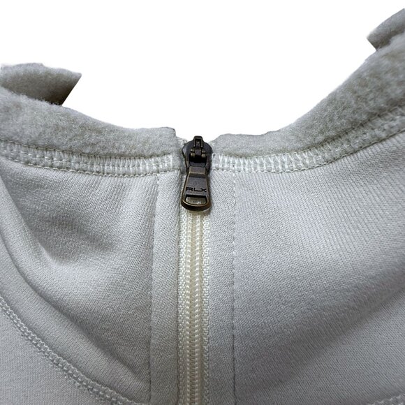 Ralph Lauren RLX Fleece Pullover Medium S/M Womens Cream 1/4 Zip Mock Neck Sport - Picture 9 of 14